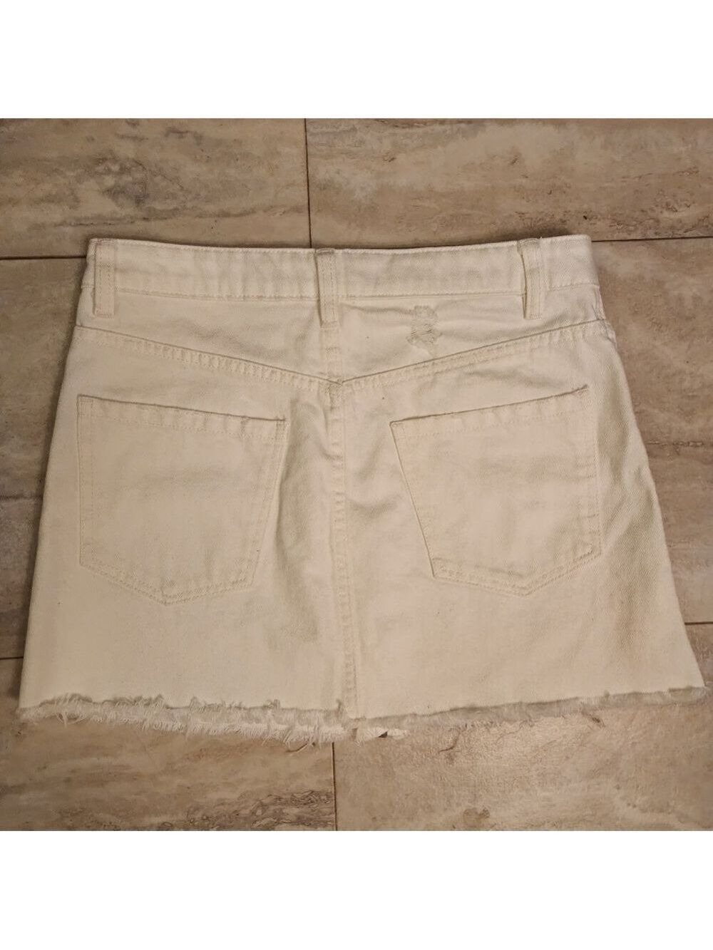 We The Free "Zip It Up" Vintage Denim Mini Skirt by Free People Sz: 4/27 Cotton - Picture 3 of 13